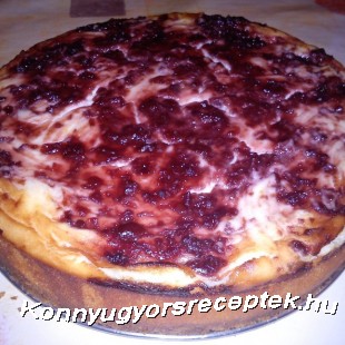 Klasszikus sajttorta meggylekvárral Klasszikus sajttorta meggylekvárral