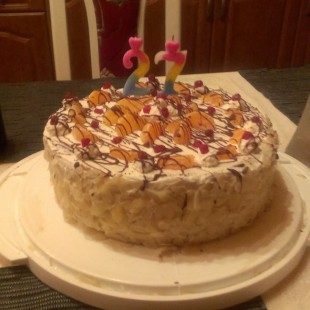 Mandarinos-Gránátalmás oroszkrémtorta Mandarinos-Gránátalmás oroszkrémtorta