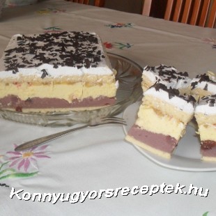 Barackos-meggyes krémes kocka Barackos-meggyes krémes kocka