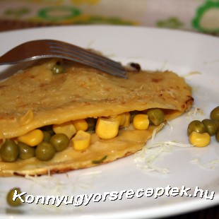 Zöldborsós-kukoricás omlett Zöldborsós-kukoricás omlett