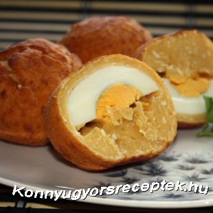 Kemény tojás tésztában sütve Kemény tojás tésztában sütve