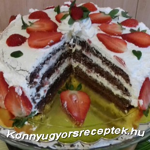 Csokoládés epertorta Csokoládés epertorta